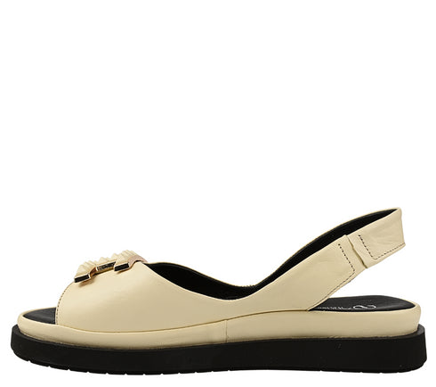 Sandale casual, dama, ANNA VIOTTI, D30-10 crem, piele naturala